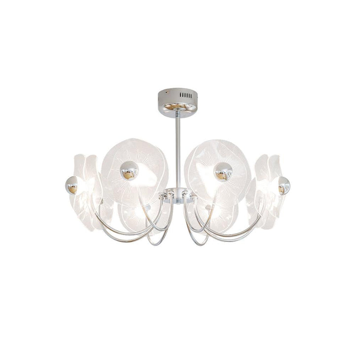 Lotus Lustre Chandelier Verre Courbé Élégant Moderne - Neutralighting