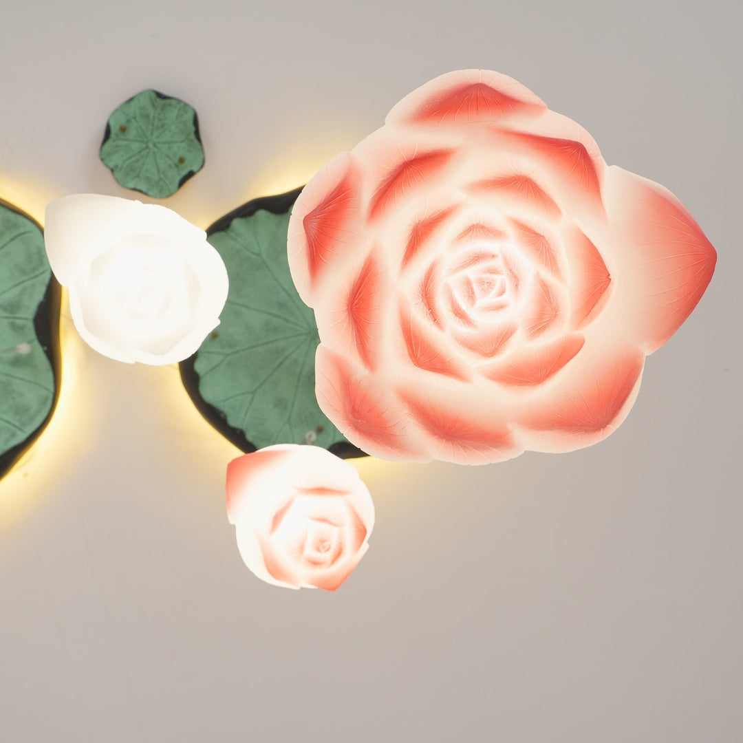 Lustra Chandelier Pendante 7 Lumières Rose Blanc - Neutralighting