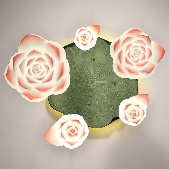 Lustra Chandelier Pendante 7 Lumières Rose Blanc - Neutralighting