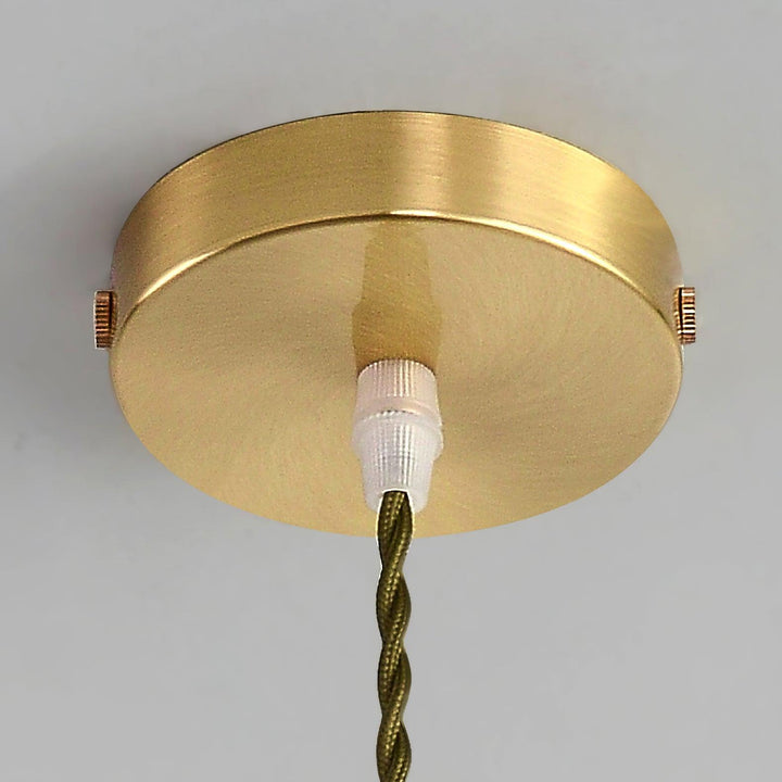 Solara Suspension en Laiton Verre Froissé Lotus Vintage - Neutralighting