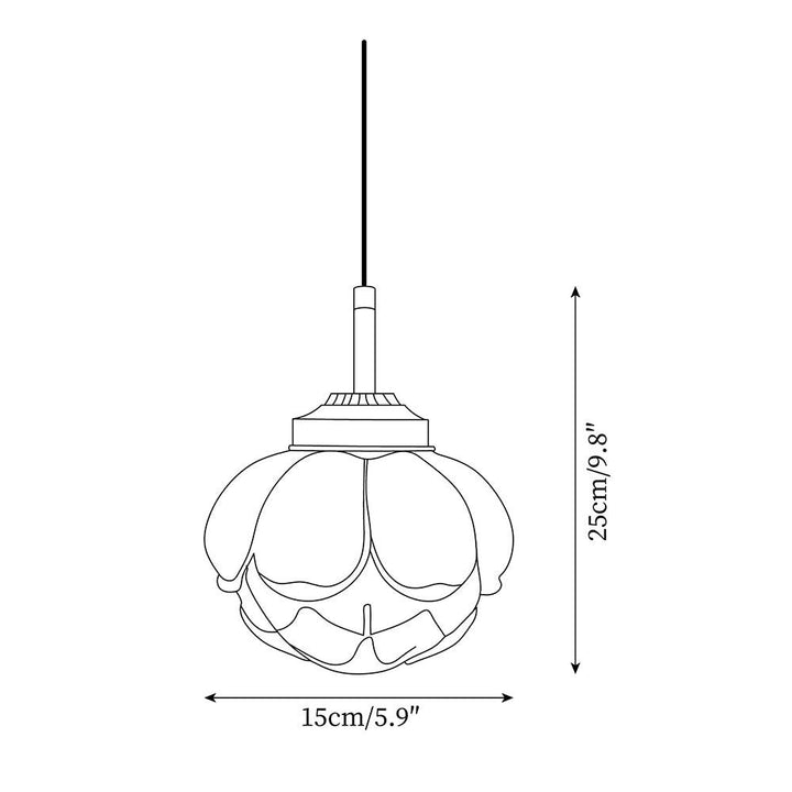 Blaze Suspension Abat-jour Fleur en Verre - Neutralighting