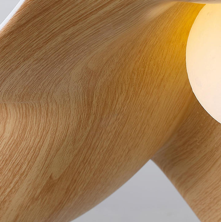 Solara Plafonnier Feuille de Lotus avec finition bois et blanc - Neutralighting