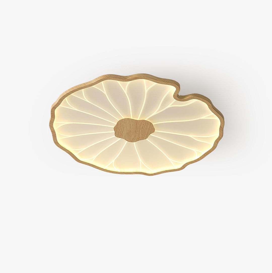 Solara Plafonnier Feuille de Lotus avec Finition Bois - Neutralighting