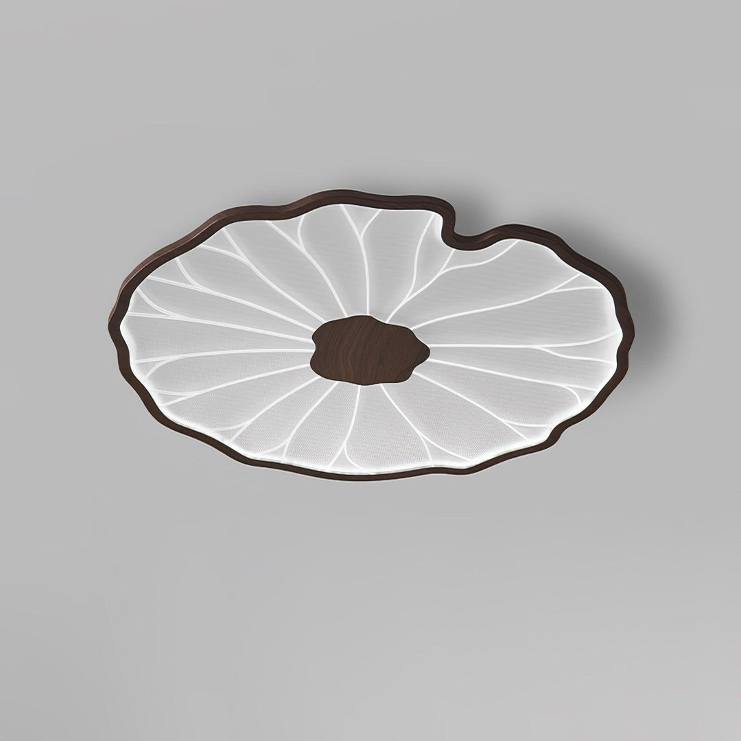 Solara Plafonnier Feuille de Lotus avec Finition Bois - Neutralighting