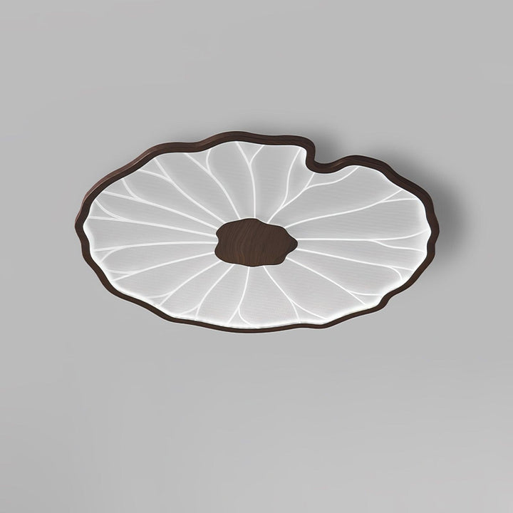 Solara Plafonnier Feuille de Lotus avec Finition Bois - Neutralighting