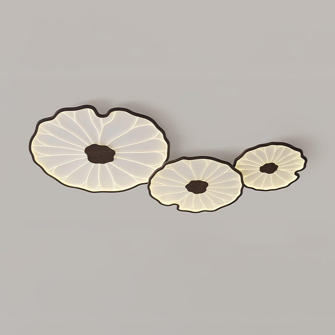 Solara Plafonnier Feuille de Lotus avec Finition Bois - Neutralighting