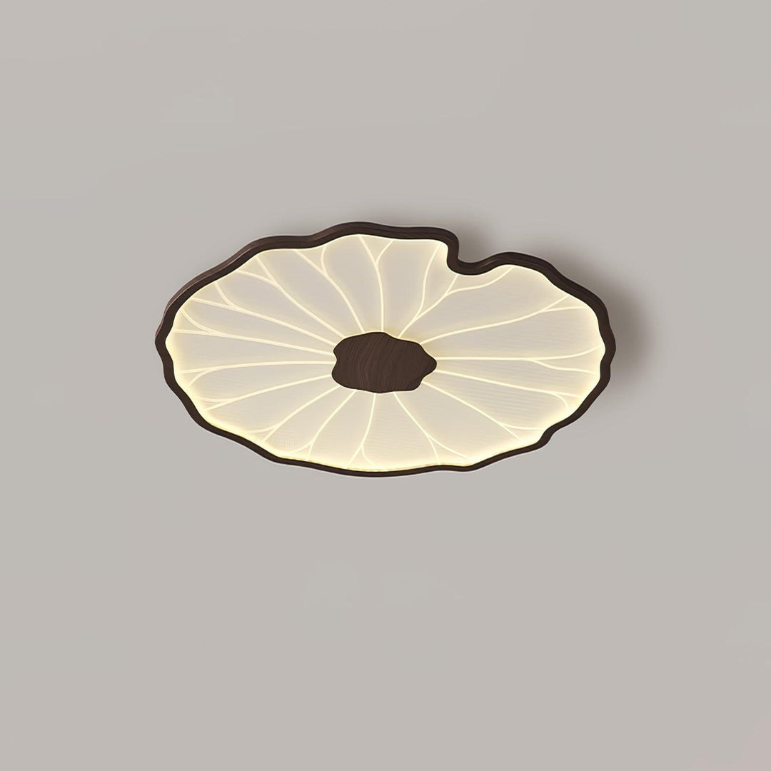 Solara Plafonnier Feuille de Lotus avec Finition Bois - Neutralighting