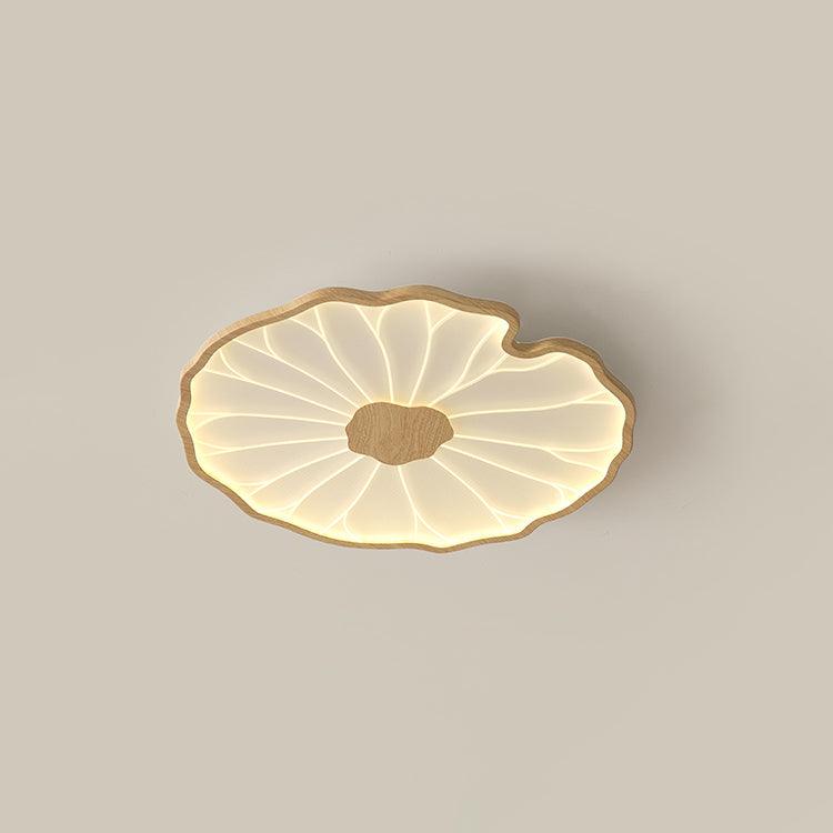 Solara Plafonnier Feuille de Lotus avec Finition Bois - Neutralighting
