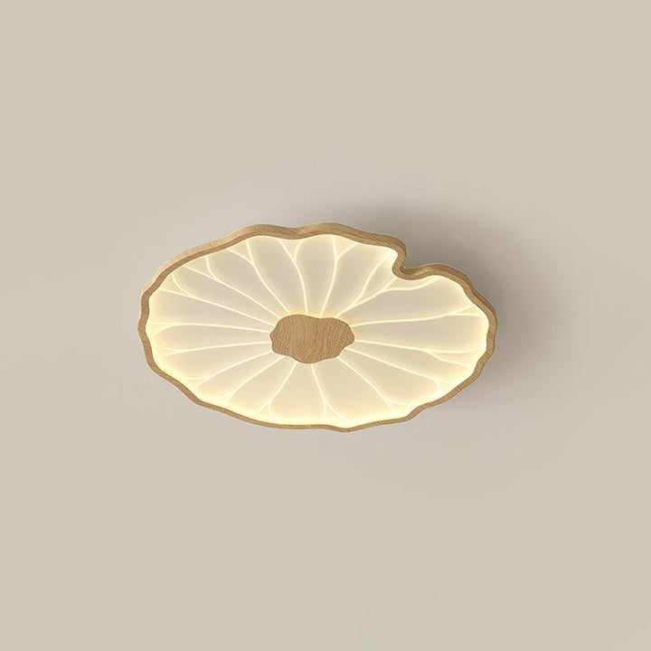 Solara Plafonnier Feuille de Lotus avec Finition Bois - Neutralighting