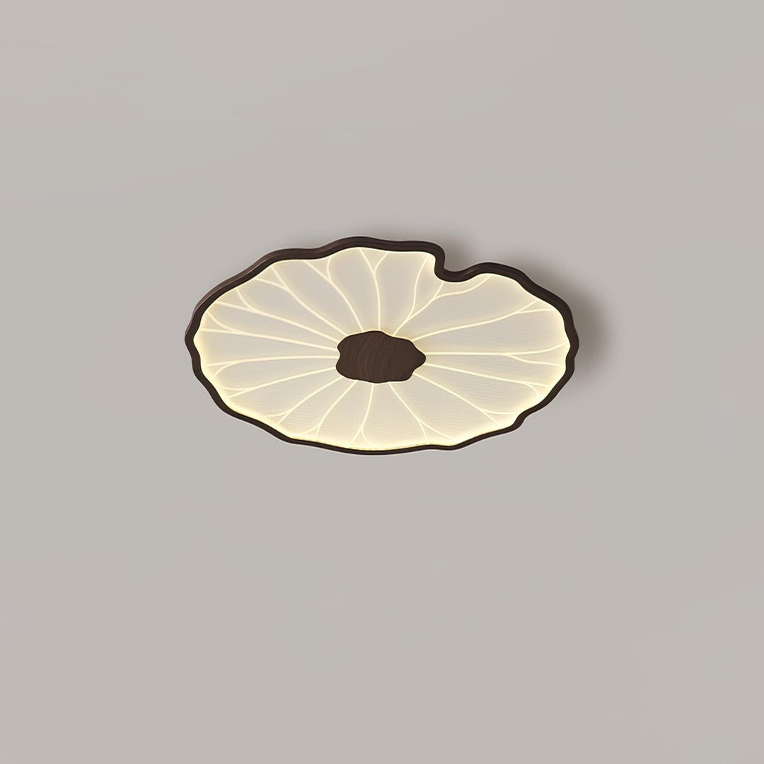 Solara Plafonnier Feuille de Lotus avec Finition Bois - Neutralighting
