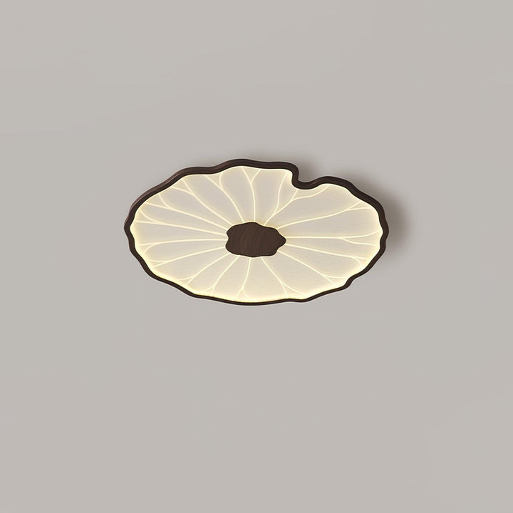 Solara Plafonnier Feuille de Lotus avec Finition Bois - Neutralighting