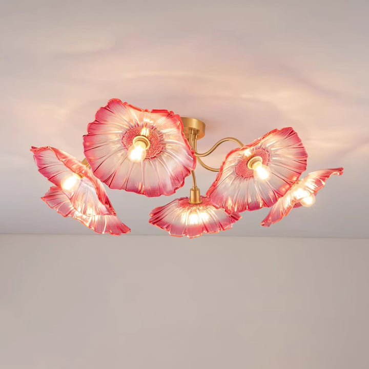 Solara Plafonnier en Verre Feuille avec Laiton Élégant - Neutralighting