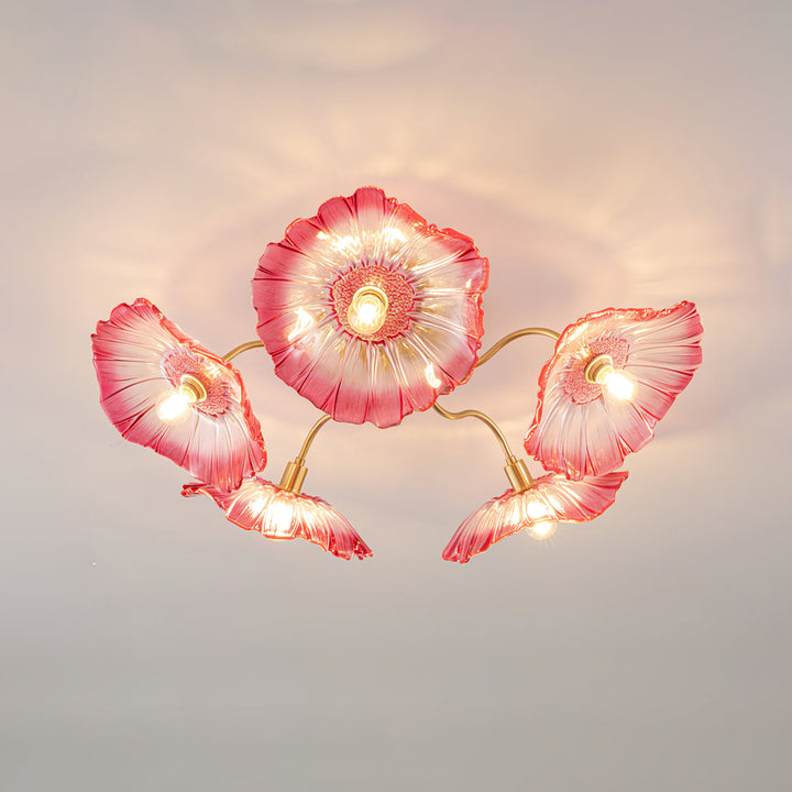 Solara Plafonnier en Verre Feuille avec Laiton Élégant - Neutralighting