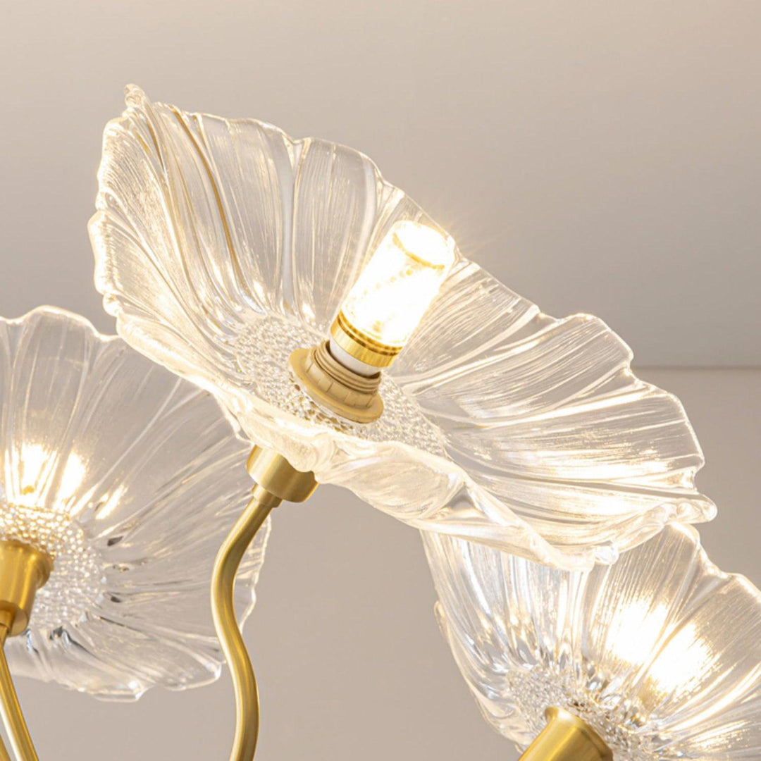 Lustra Chandelier Feuille de Lotus en Verre - Neutralighting