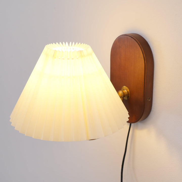 Auburn Fabric Plug In Wall Lamp - Neutralighting