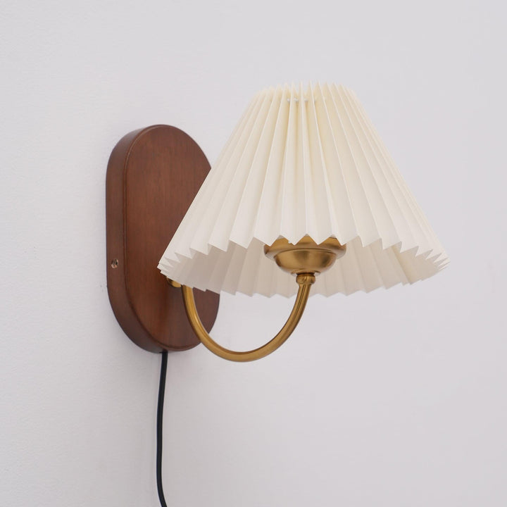 Auburn Fabric Plug In Wall Lamp - Neutralighting