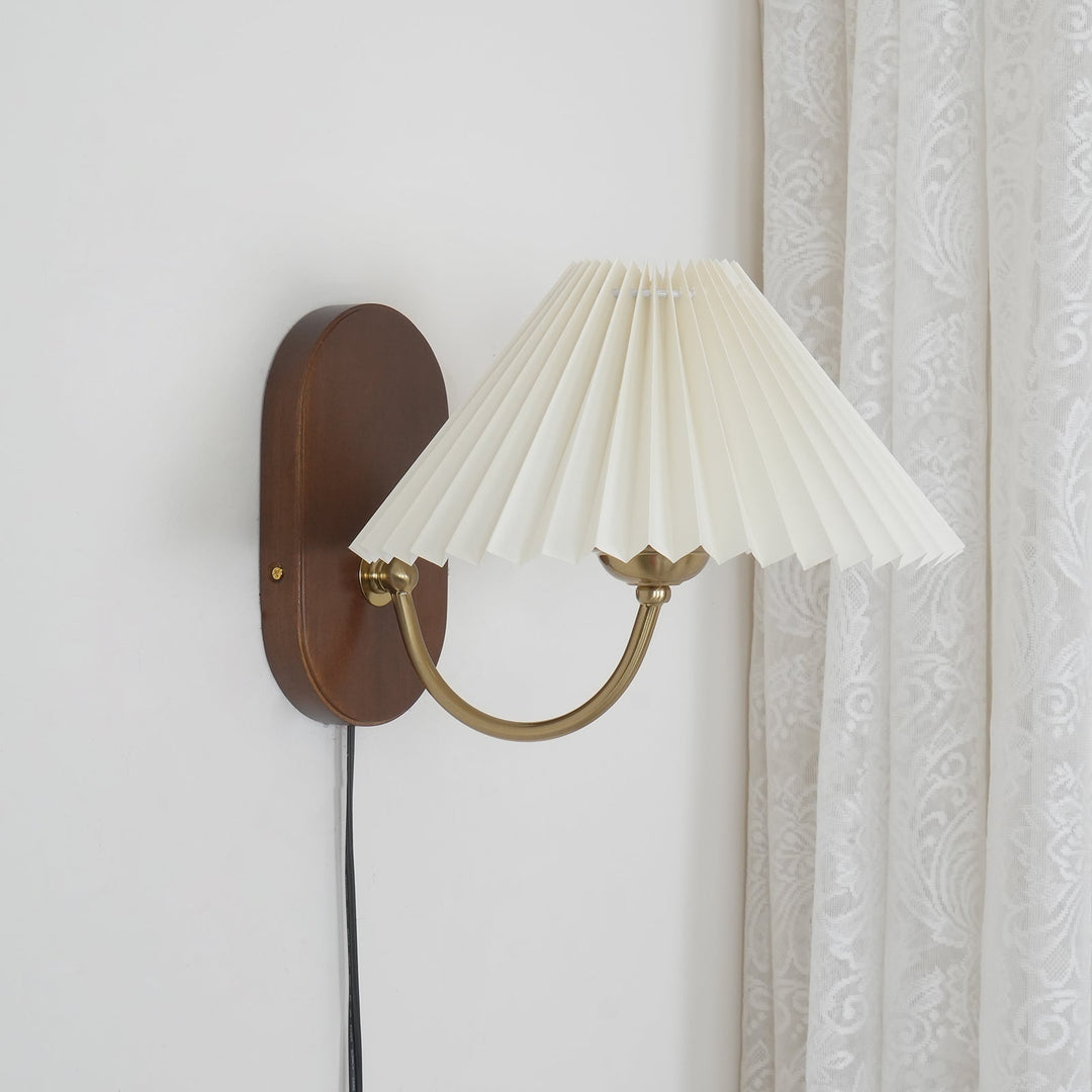 Auburn Fabric Plug In Wall Lamp - Neutralighting