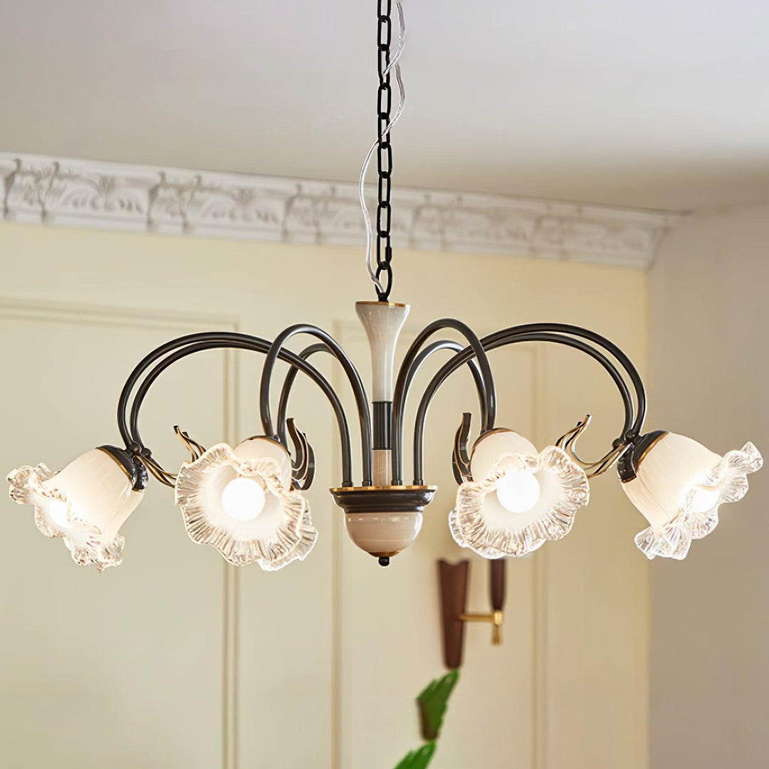 Umiron Chandelier Fer Verre Gothique - Neutralighting