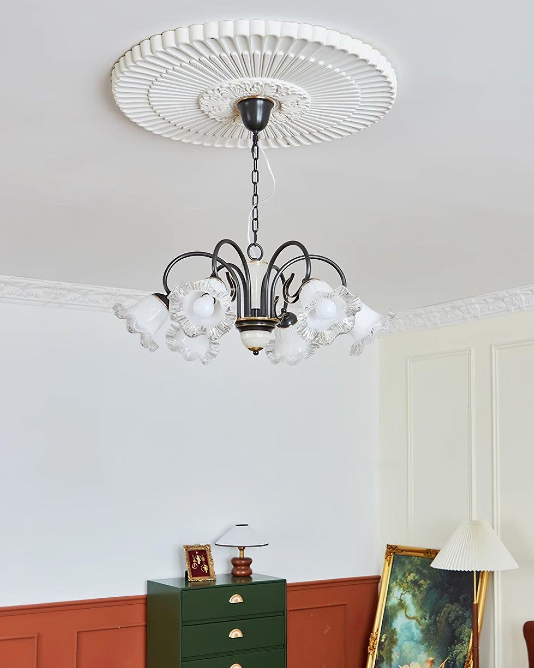 Umiron Chandelier Fer Verre Gothique - Neutralighting