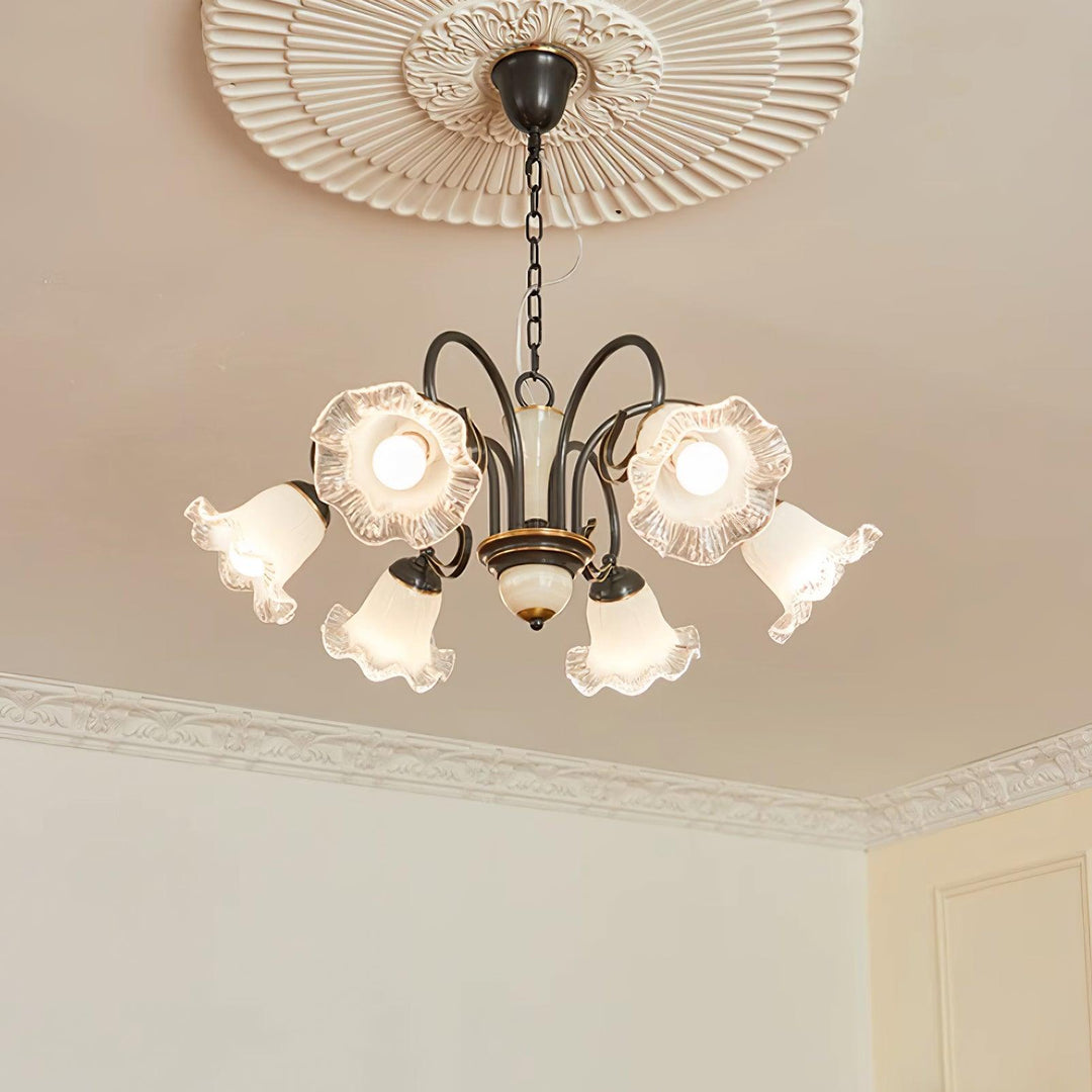 Umiron Chandelier Fer Verre Gothique - Neutralighting