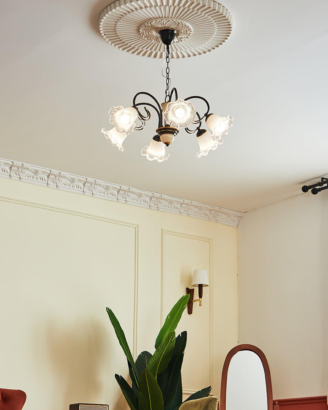 Umiron Chandelier Fer Verre Gothique - Neutralighting