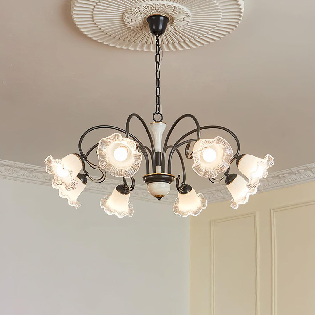 Umiron Chandelier Fer Verre Gothique - Neutralighting