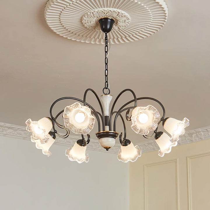 Umiron Chandelier Fer Verre Gothique - Neutralighting