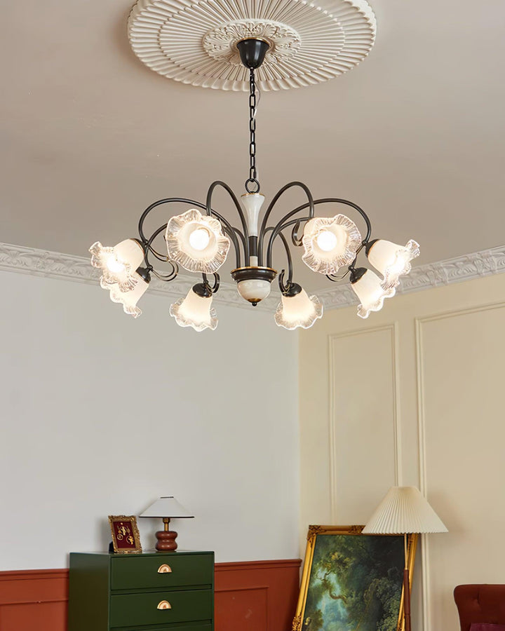 Umiron Chandelier Fer Verre Gothique - Neutralighting
