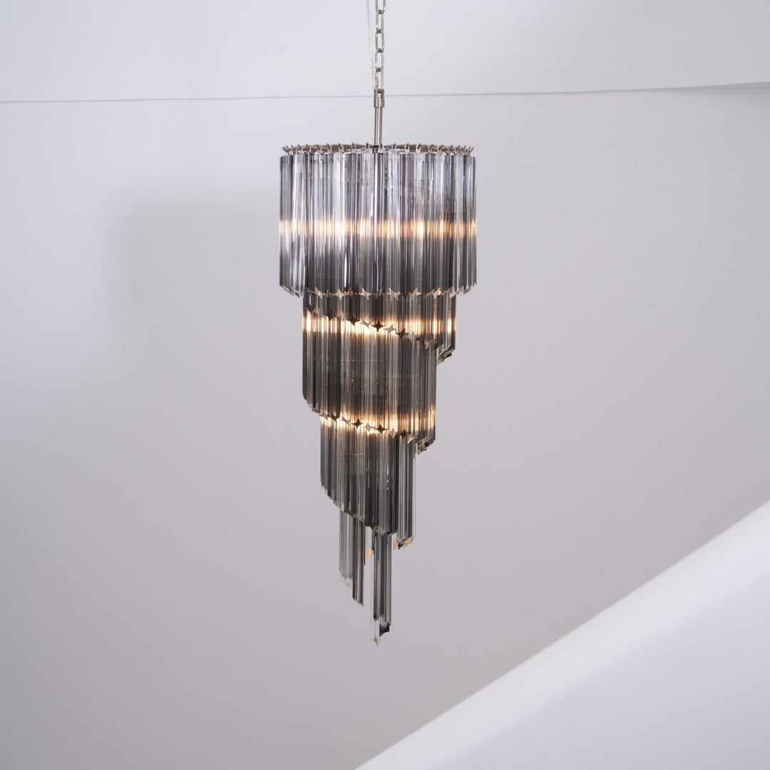 Aurora Lustre Fumé Verre Spirale - Neutralighting