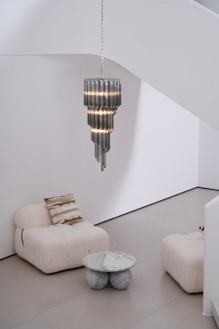 Aurora Lustre Fumé Verre Spirale - Neutralighting