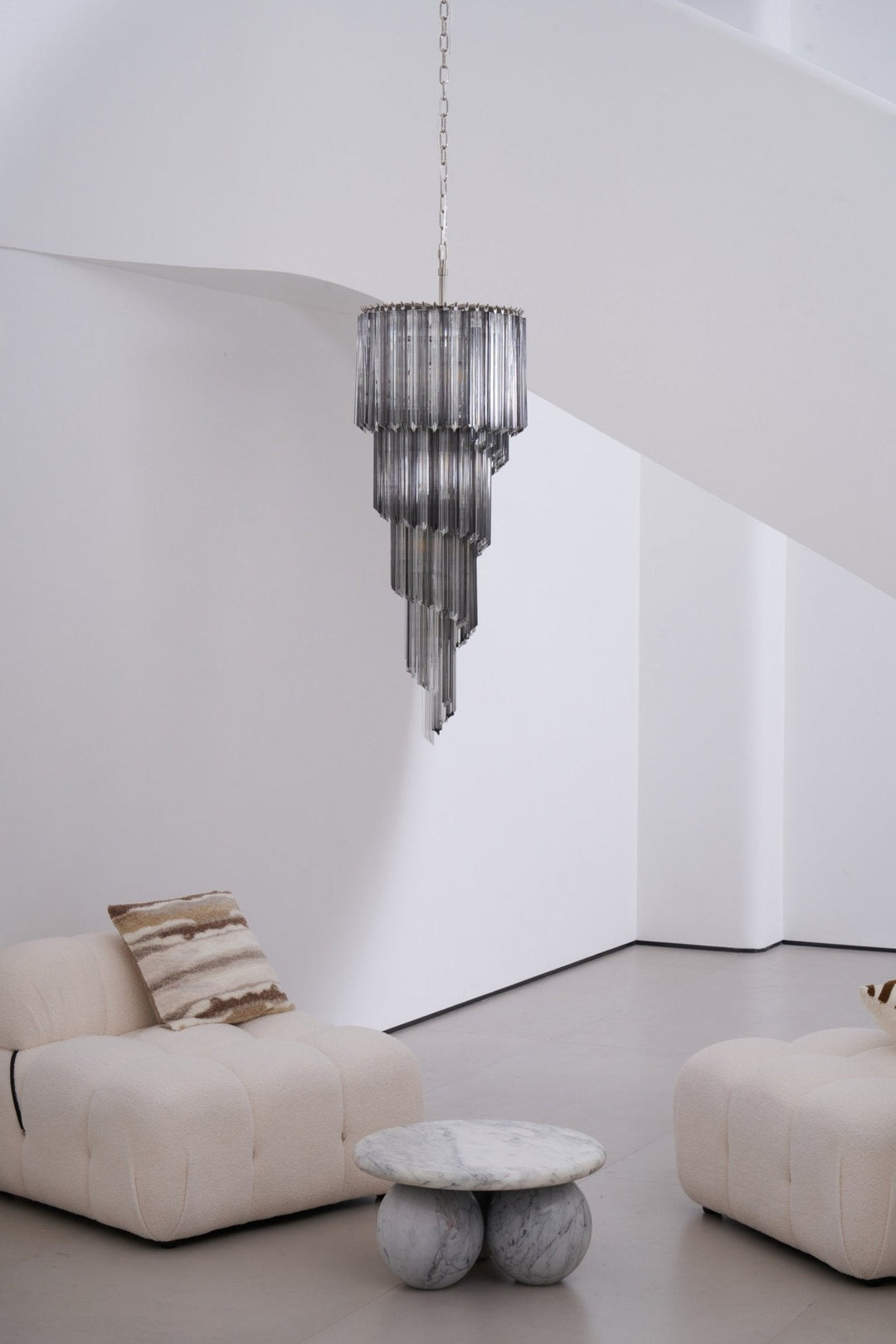 Aurora Lustre Fumé Verre Spirale - Neutralighting