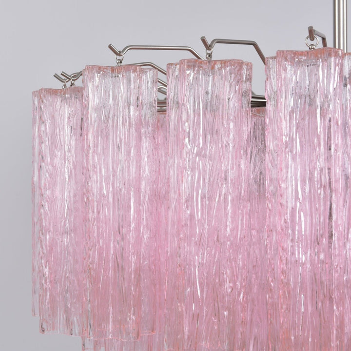 Aurora Lustre Rose Verre Multi-Étage Romantique - Neutralighting