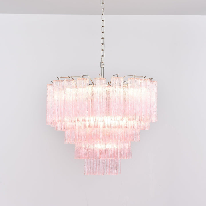 Aurora Lustre Rose Verre Multi-Étage Romantique - Neutralighting