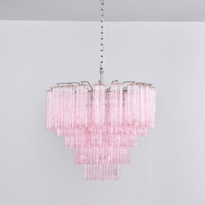 Aurora Lustre Rose Verre Multi-Étage Romantique - Neutralighting