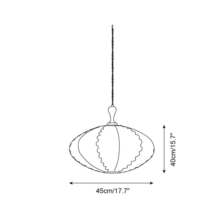 Lucian Lampe Pendante Vintage en Tissu - Neutralighting