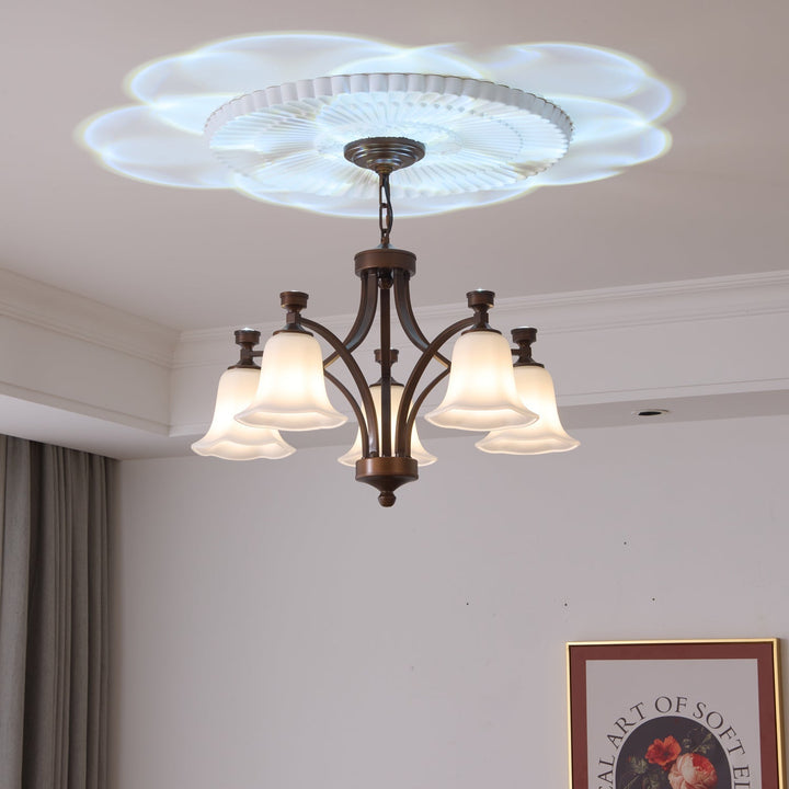 Viloros Chandelier Verre Cloche Premium Traditionnel - Neutralighting