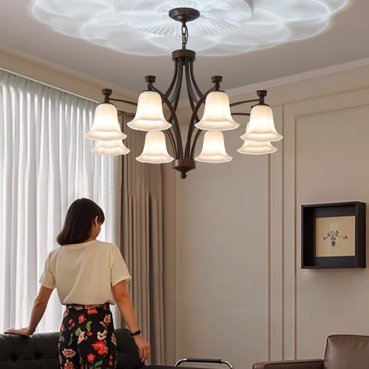 Viloros Chandelier Verre Cloche Premium Traditionnel - Neutralighting