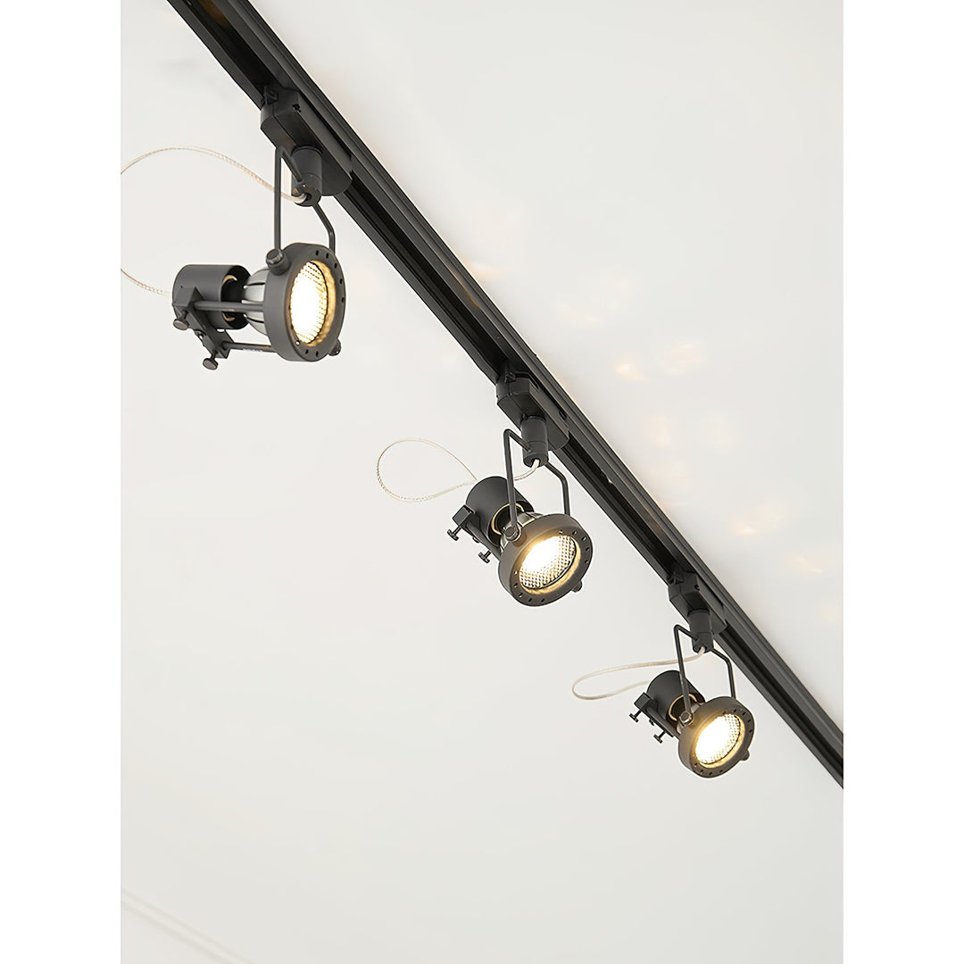Ivelor Spots Sur Rail Industriels Vintage en Métal et Verre - Neutralighting