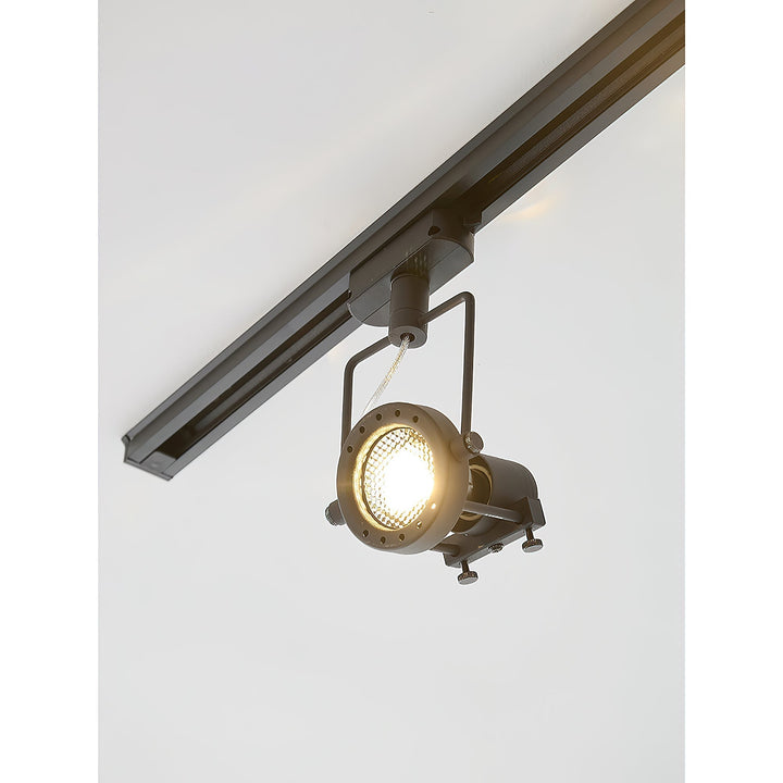 Ivelor Spots Sur Rail Industriels Vintage en Métal et Verre - Neutralighting