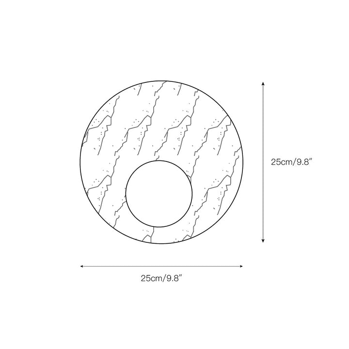 Uphae Applique Murale Ronde Marbre Verre Nordic Premium - Neutralighting