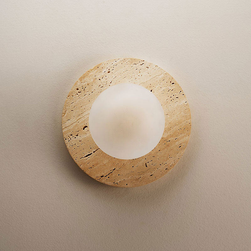 Arthaen Applique Murale Travertin Marbre Flushmount Minimaliste Moderne - Neutralighting