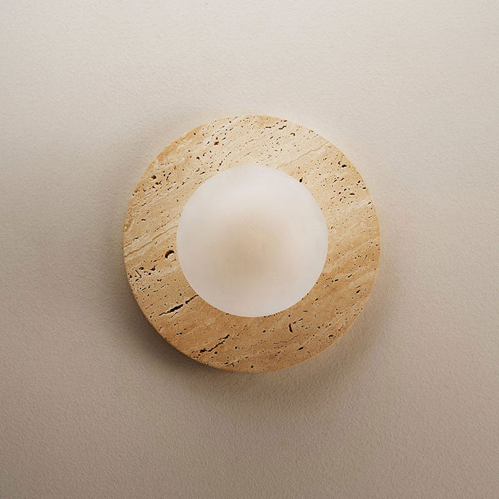 Arthaen Applique Murale Travertin Marbre Flushmount Minimaliste Moderne - Neutralighting