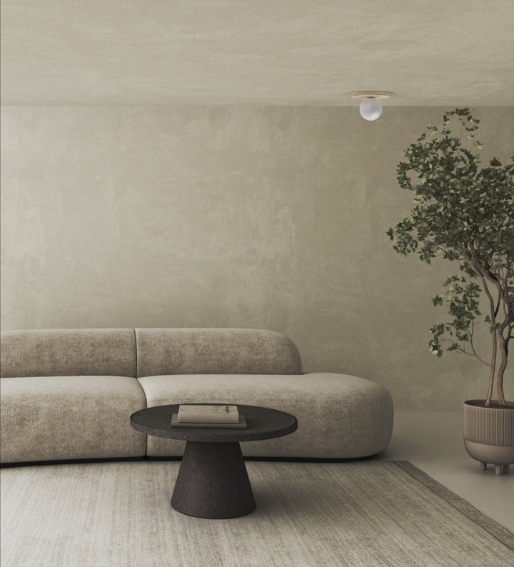 Arthaen Applique Murale Travertin Marbre Flushmount Minimaliste Moderne - Neutralighting