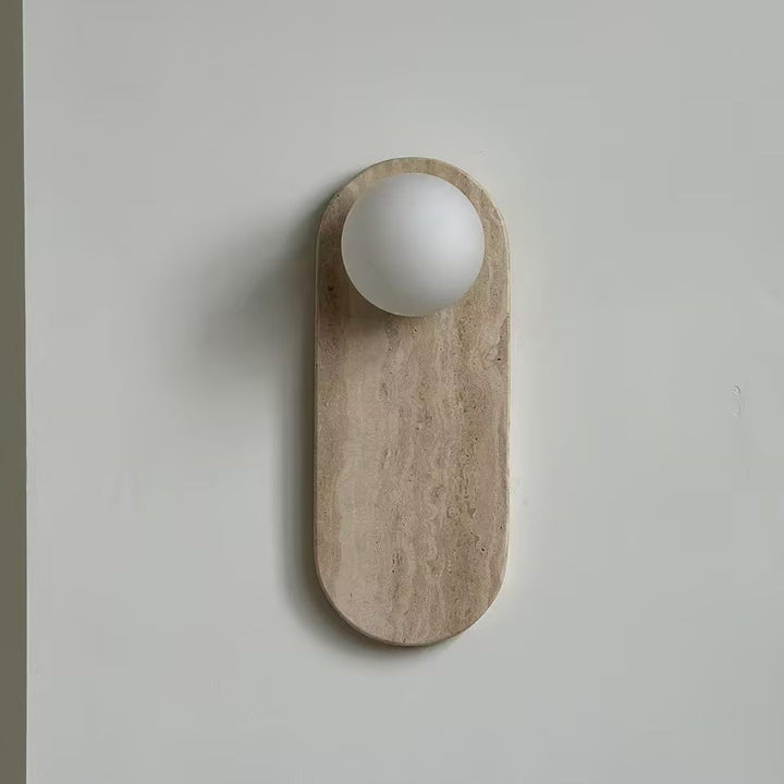 Viphaor Applique Murale Travertin Beige Verre Minimaliste Moderne - Neutralighting