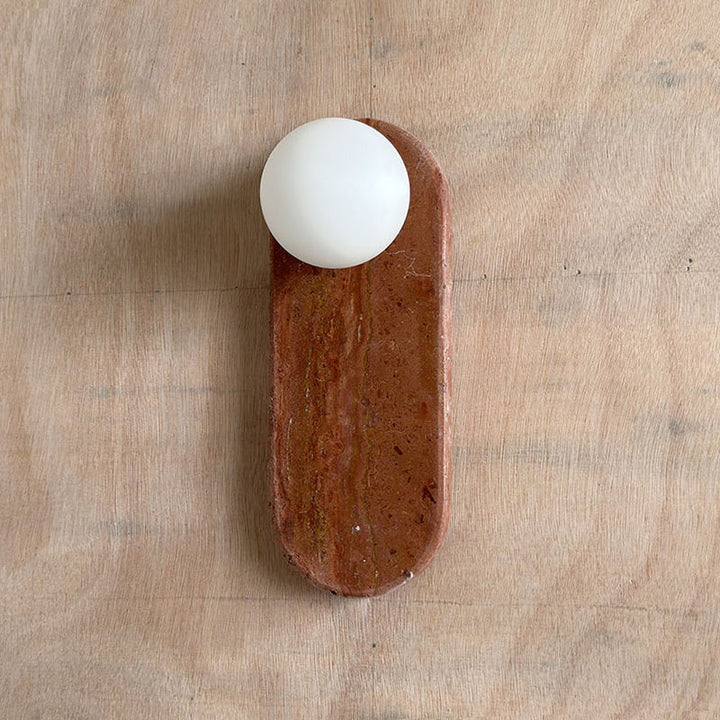 Lucie Applique Murale Ovale Marbre Verre Nordic Premium - Neutralighting
