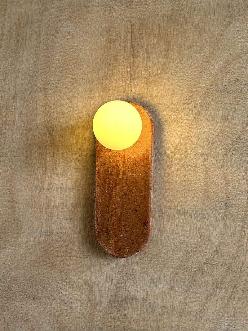 Lucie Applique Murale Ovale Marbre Verre Nordic Premium - Neutralighting