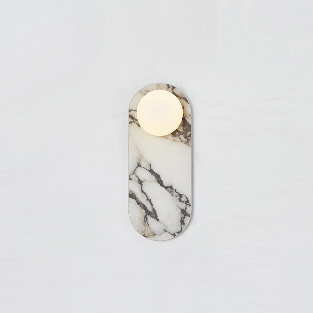 Lucie Applique Murale Ovale Marbre Verre Nordic Premium - Neutralighting