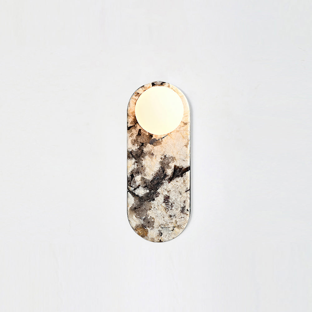 Lucie Applique Murale Ovale Marbre Verre Nordic Premium - Neutralighting