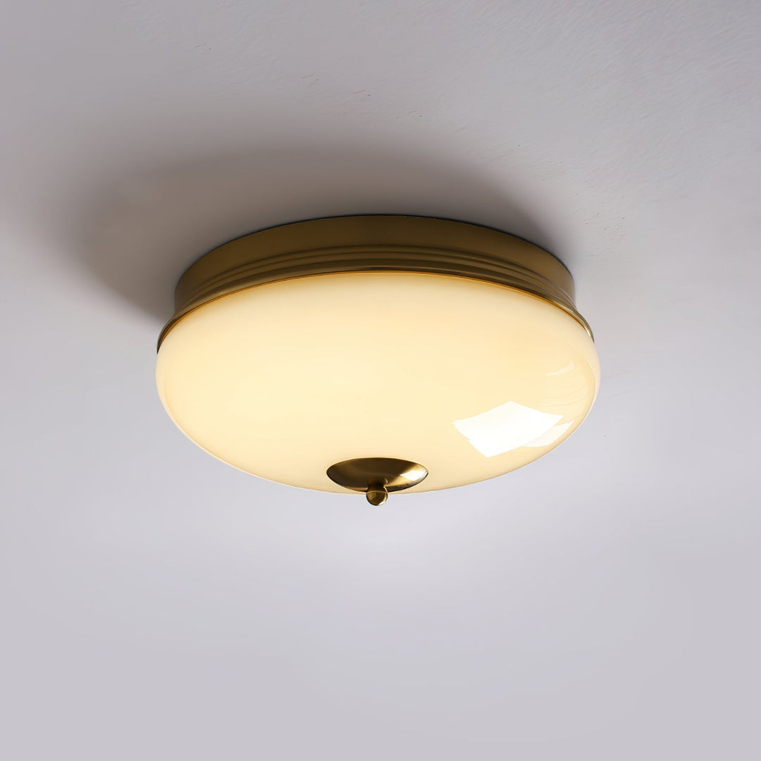 Vatalisra Lampe de Plafond Ronde Métal Verre Minimaliste Moderne - Neutralighting