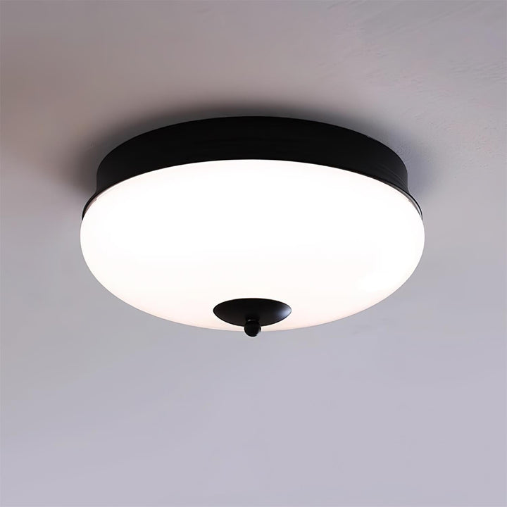 Ludo Plafonnier Laité Verre Laiton Accent Classique - Neutralighting